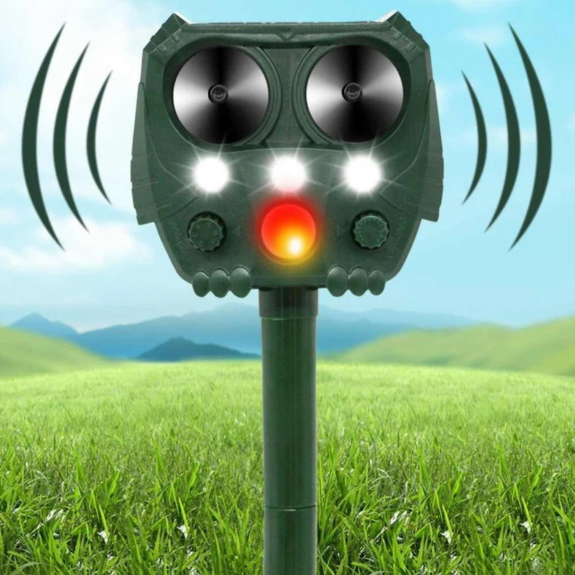 Repelente Ultrasonido para Gatos Repelente de Sonido y Ruido Sonar para Gatos, Zorros, Ratas, Ardillas y Perros