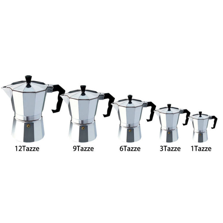 Cafetera Espresso Italiana Clásica para la Estufa - 12 Tazas Moka