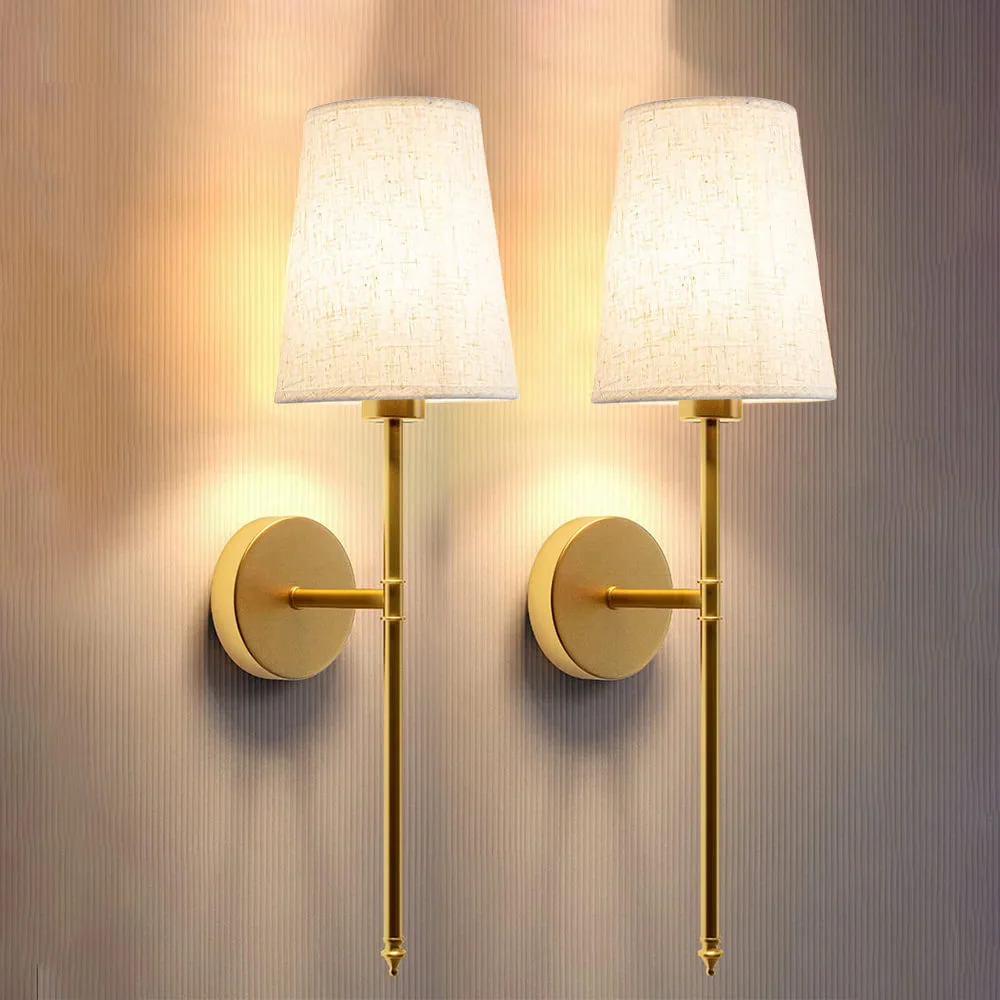 Luz de Pared de Tela Inalámbrica (JUEGO DE 2 + 2 BOMBILLAS GRATIS)
