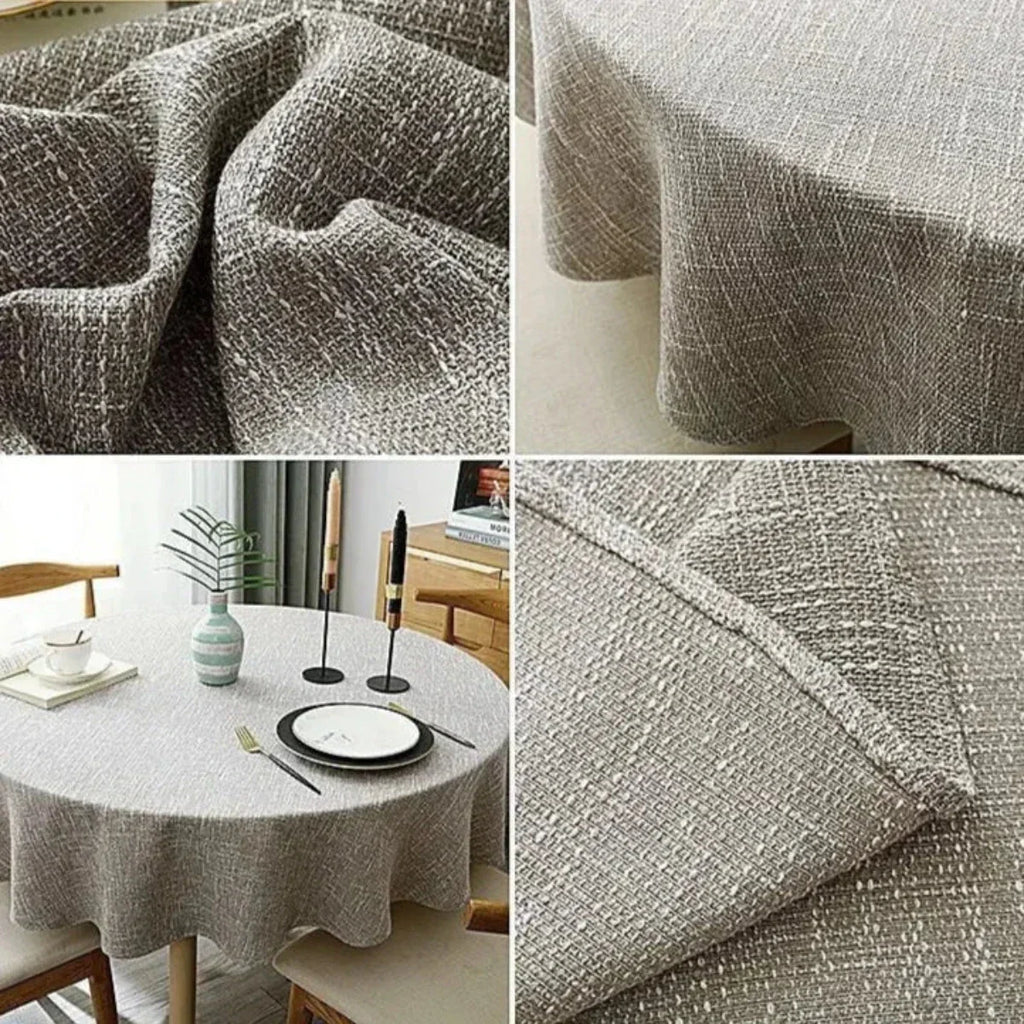 Mantel de Lino con Estructura Tejida para una Mesa Estilosa y Práctica