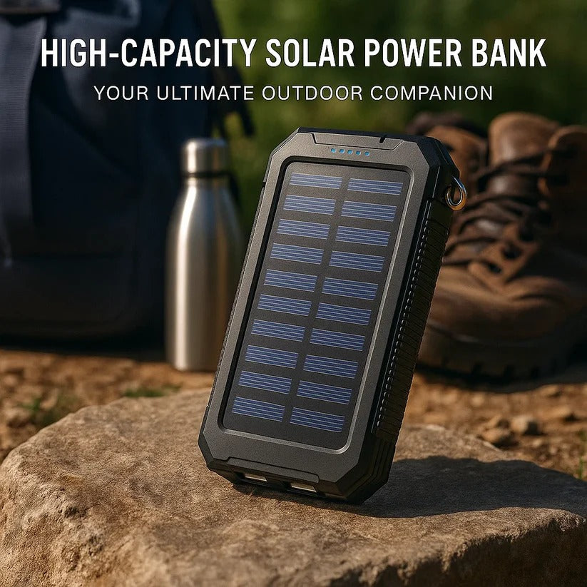 Batería Externa Solar de 500000mAh, Cargador Impermeable