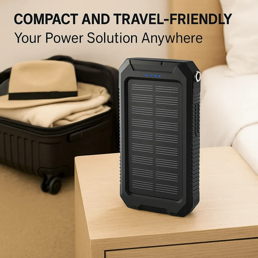 Batería Externa Solar de 500000mAh, Cargador Impermeable