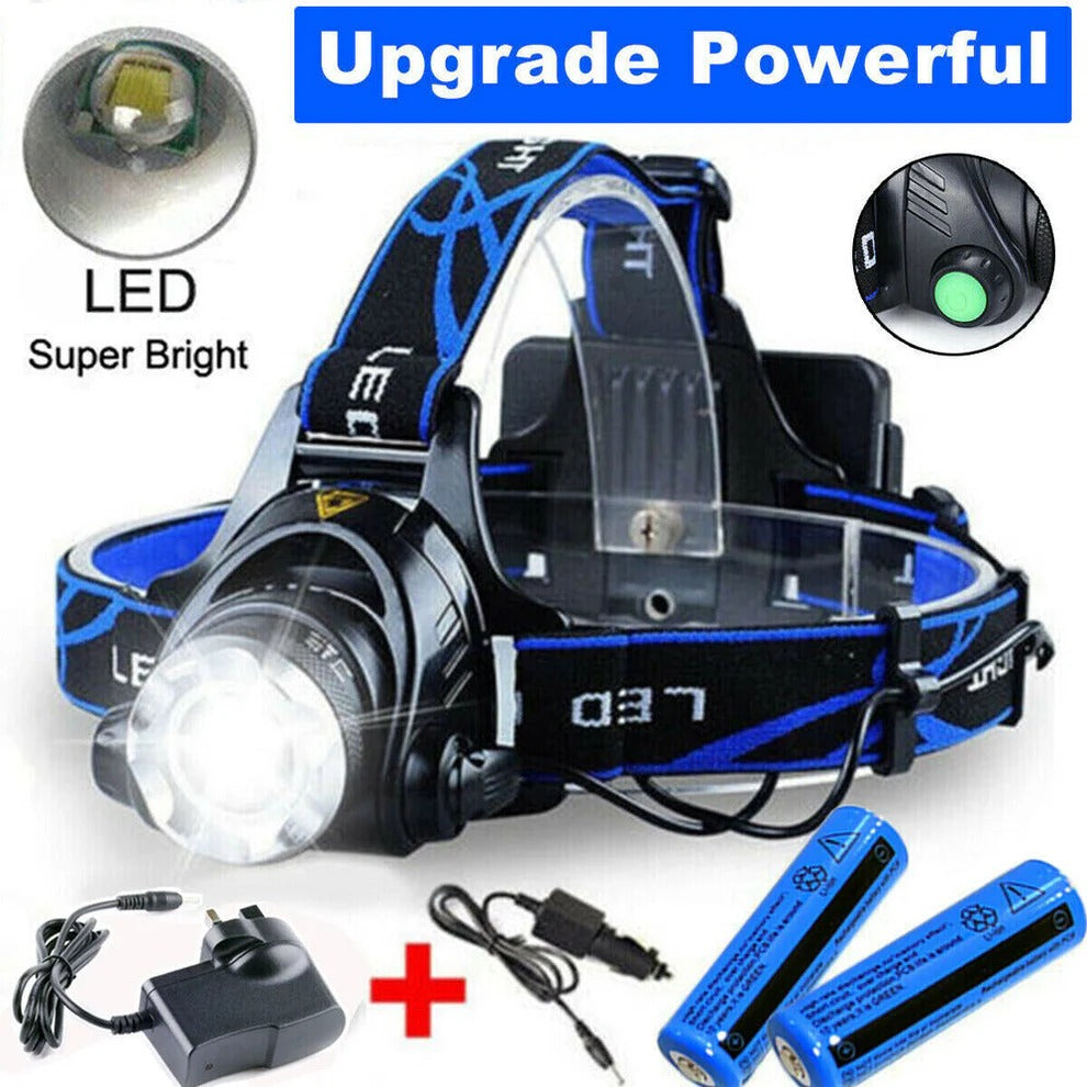 Linterna Frontal LED Recargable de 990000LM