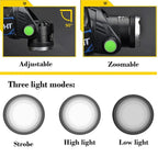 Linterna Frontal LED Recargable de 990000LM
