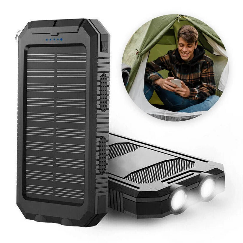 Batería Externa Solar de 500000mAh, Cargador Impermeable