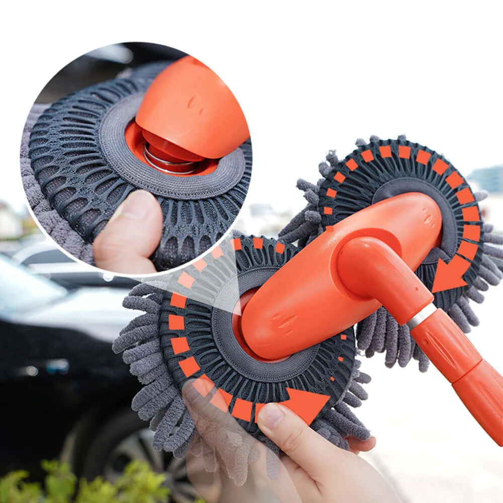 Cepillo de lavado de coches con mango telescópico