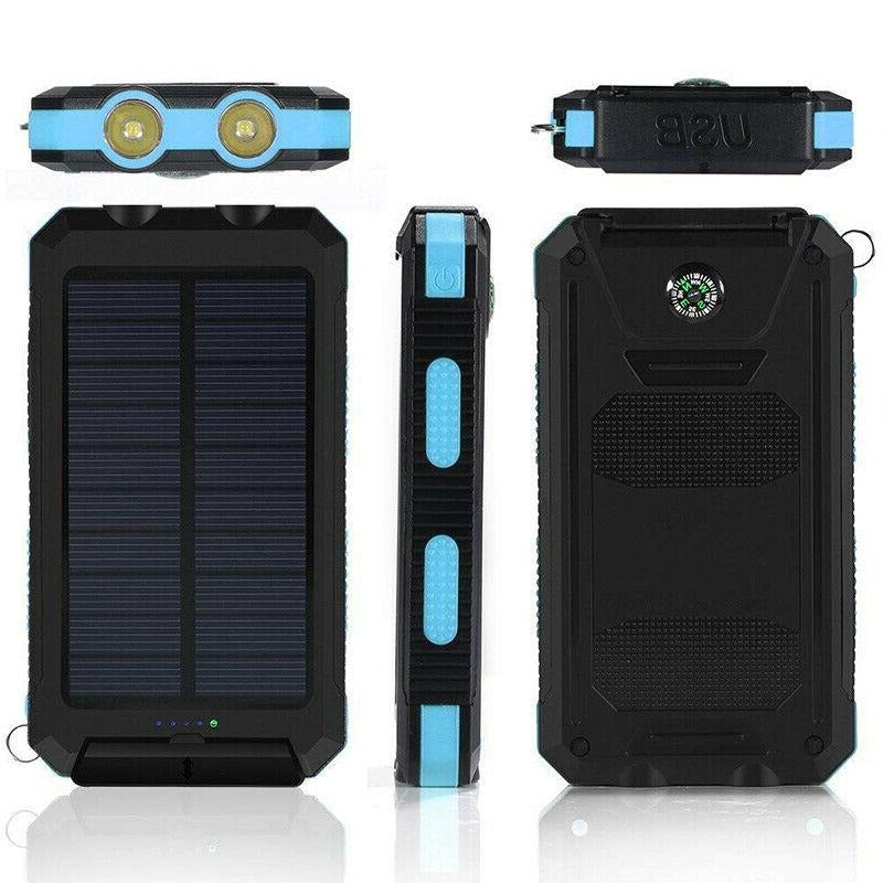 Batería Externa Solar de 500000mAh, Cargador Impermeable