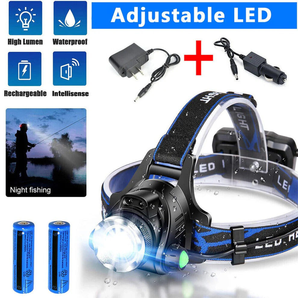 Linterna Frontal LED Recargable de 990000LM
