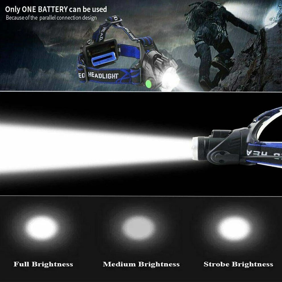 Linterna Frontal LED Recargable de 990000LM