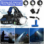 Linterna Frontal LED Recargable de 990000LM