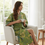 KIMOGINKO – Bata de kimono de algodón orgánico para una comodidad transpirable