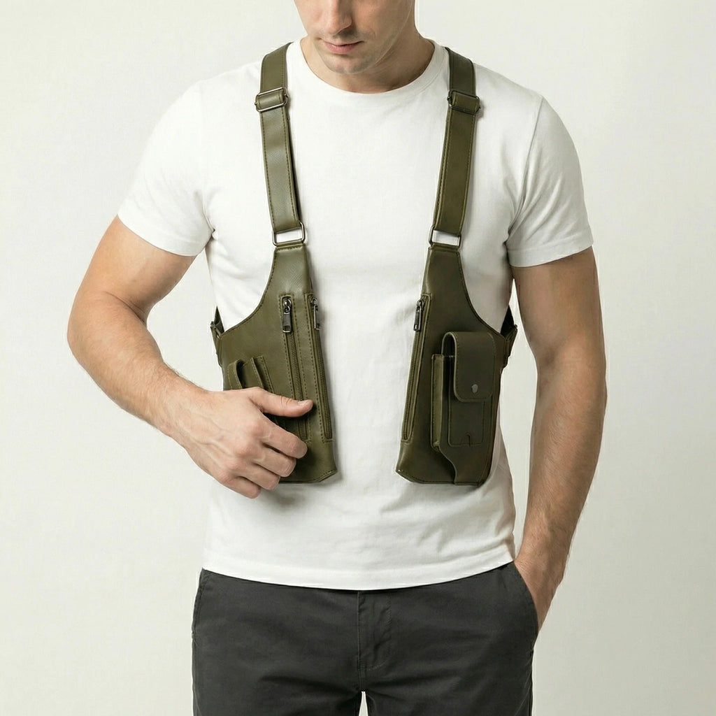 Bolsa de pecho discreta para hombre