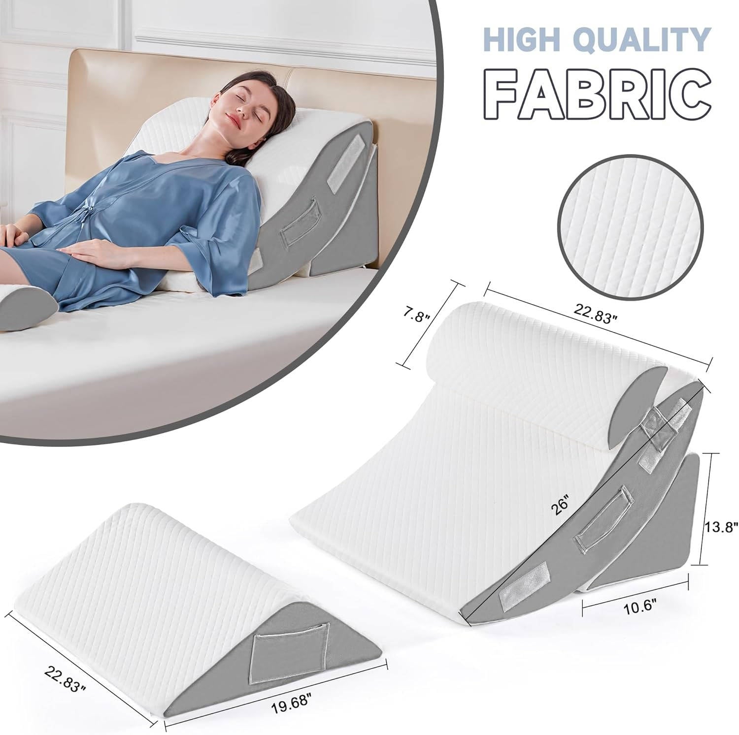 Juego de 4 Piezas de Almohadas en Cuña Ortopédicas