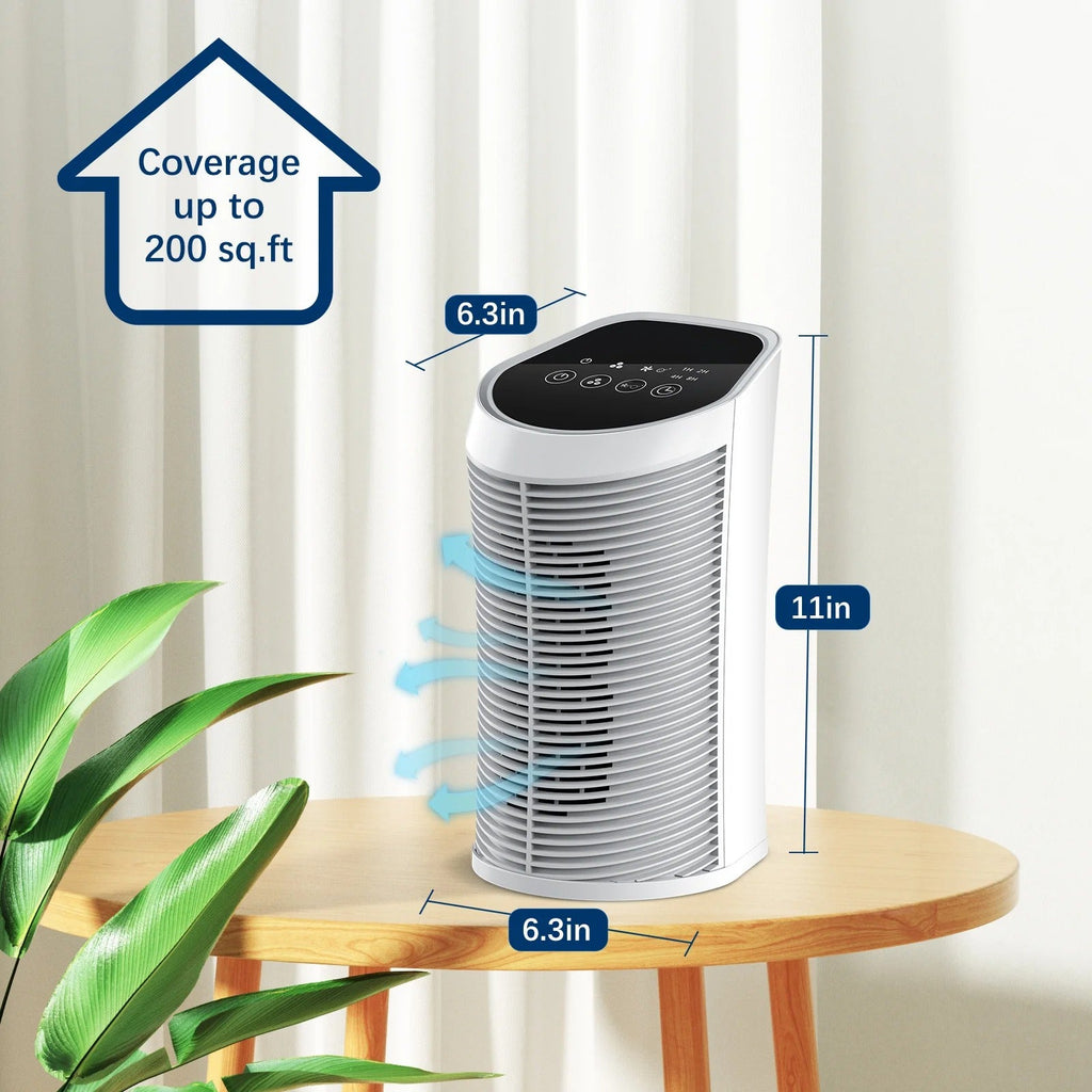 Purificador de Aire Filtro HEPA para Interiores 200 Pies Cuadrados - 99.9% de Eliminación