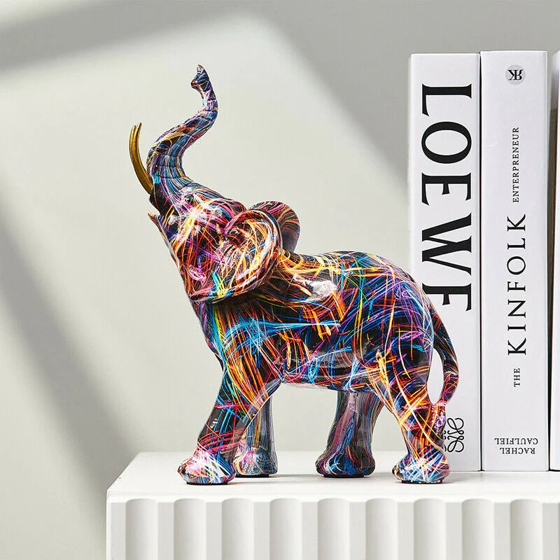 Figurita de Elefante Artístico en Graffiti