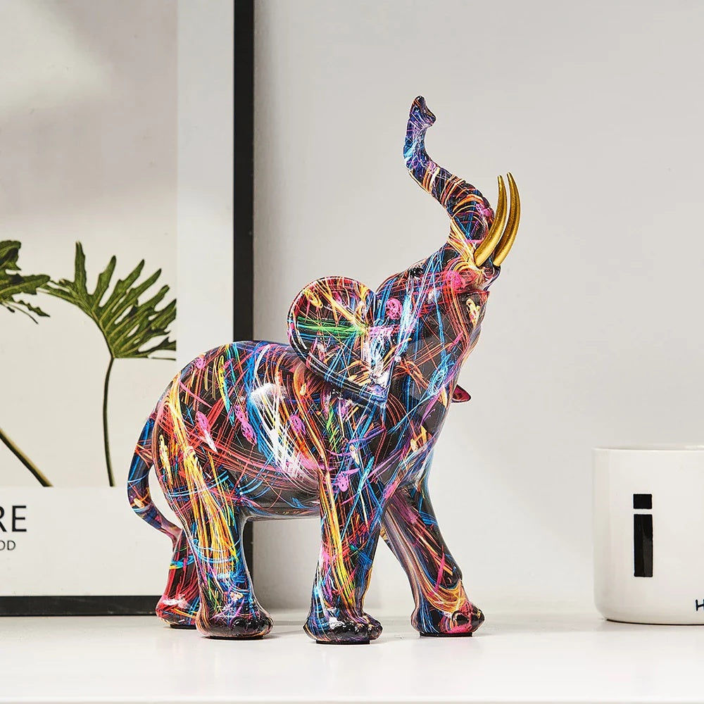 Figurita de Elefante Artístico en Graffiti