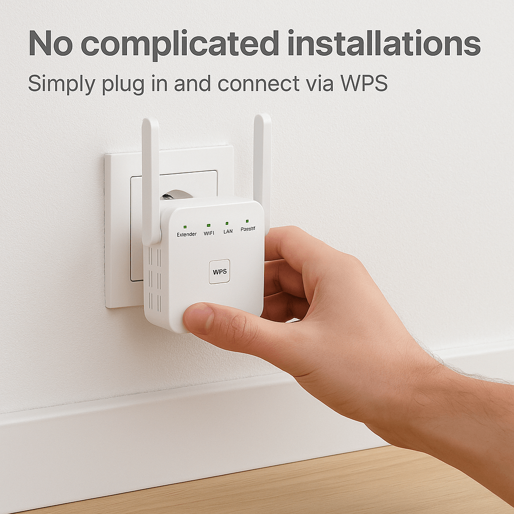 Lisslune | Acelerador de WiFi UltraXtend 5G UK – Mejor Extensor de WiFi de Doble Banda para Cobertura de Señal en Casa y Jardín