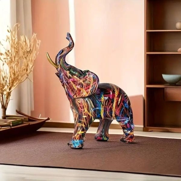 Figurita de Elefante Artístico en Graffiti