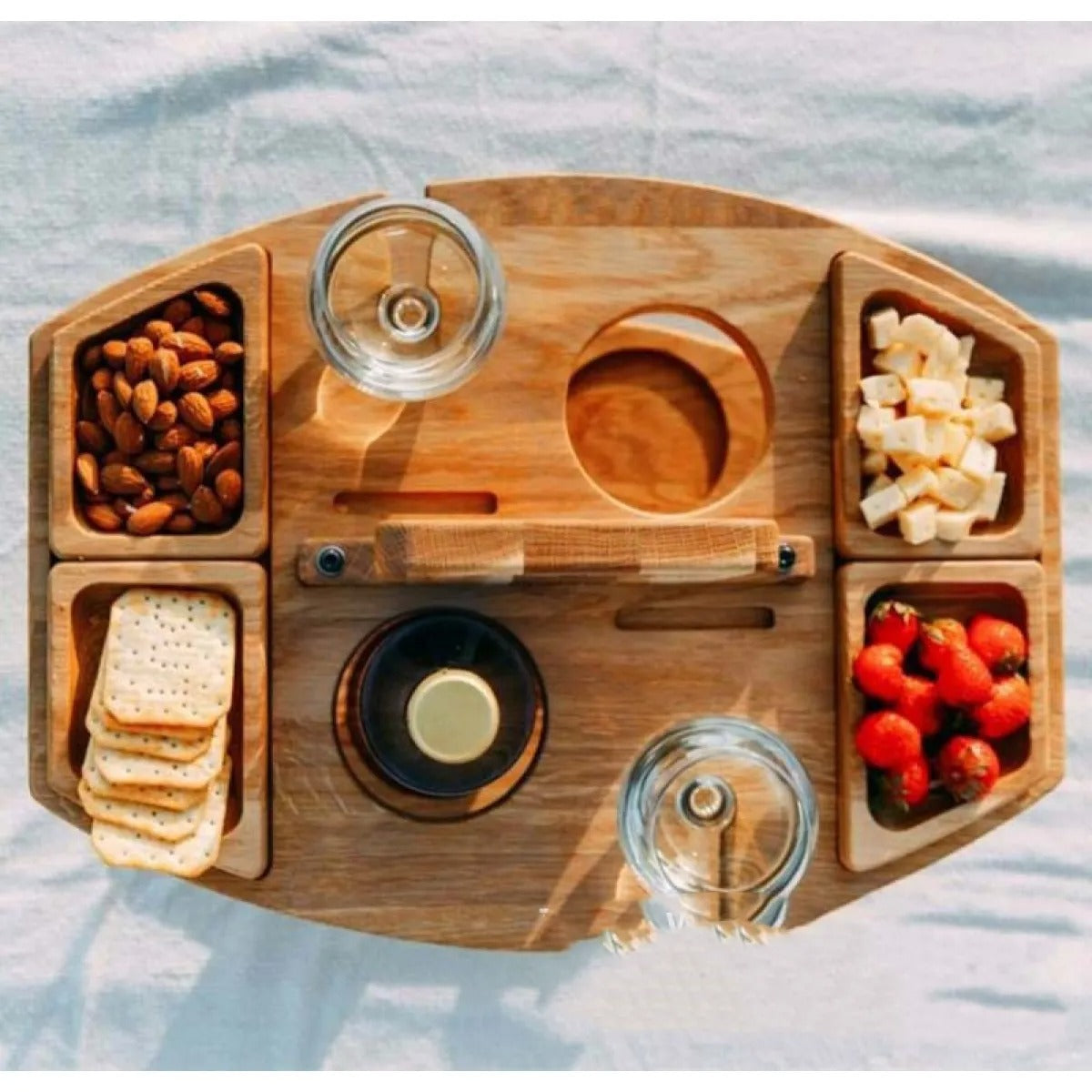 Mesa de Comedor de Madera Maciza para Exterior Rectangular
