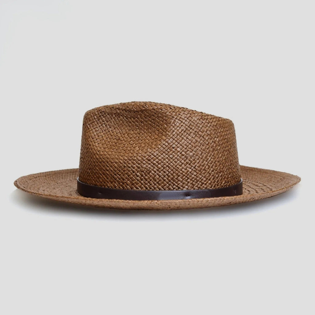 Sombrero Fedora de Paja Minimalista Moderno – Café | Bowlift