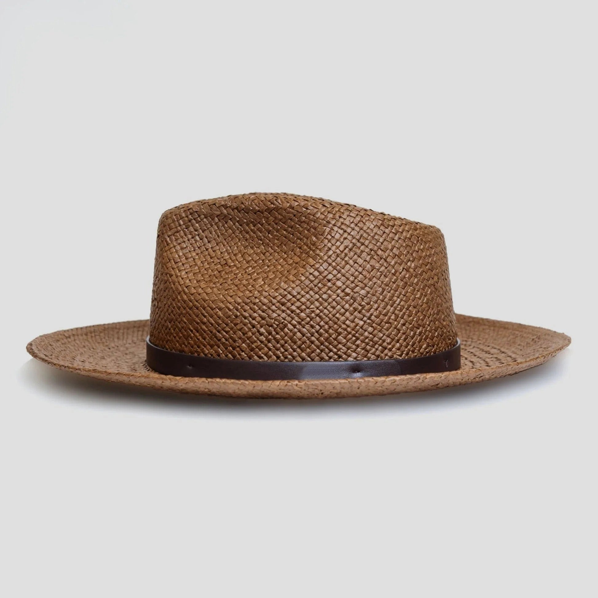 Sombrero Fedora de Paja Minimalista Moderno – Café | Bowlift