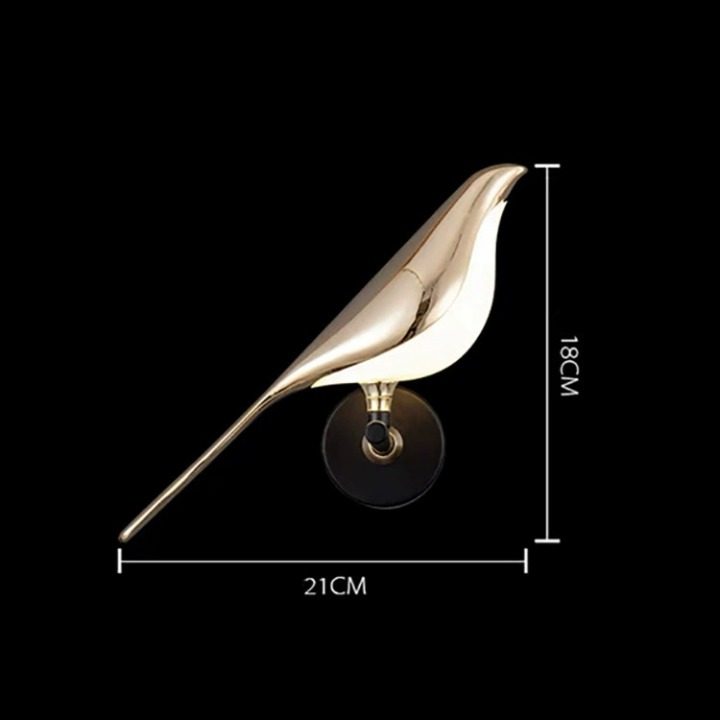 Lámpara de Pared Moderna | Diseño en Forma de Pájaro