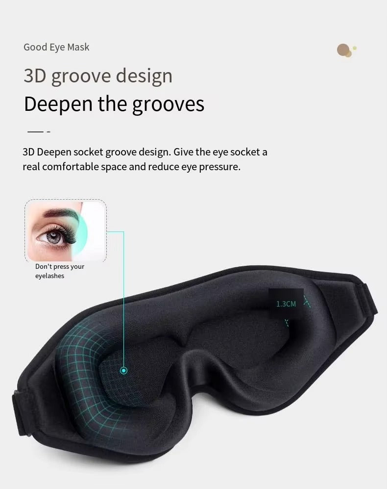 Máscara de Sueño 3D DreamSeal - Bloqueo Mejorado de Luz