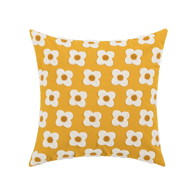 Funda de cojín Jacquard con bordado 45 x 45 cm