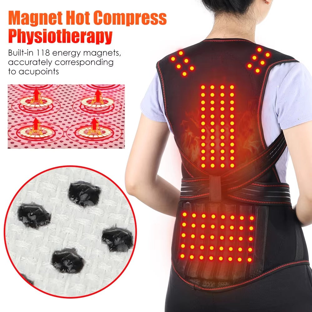 Soporte Lumbar Calentado Ajustable MagniTherm para Hombres