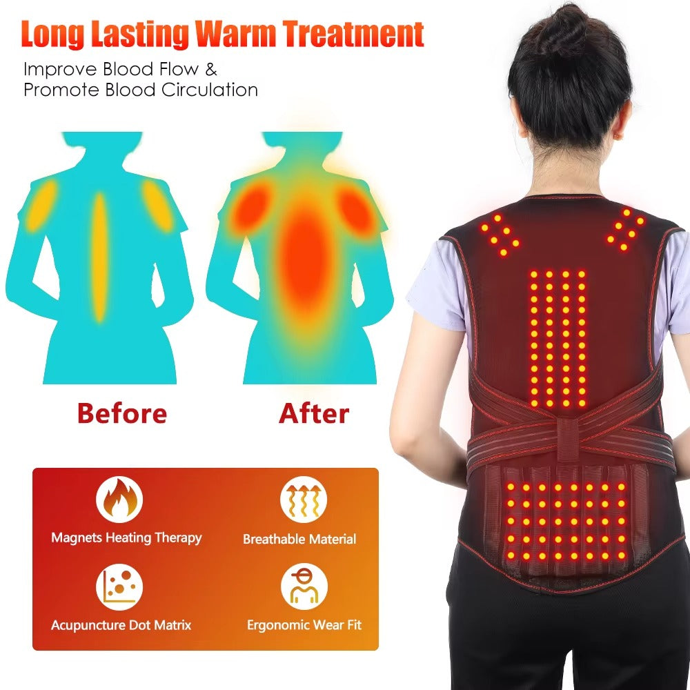 Soporte Lumbar Calentado Ajustable MagniTherm para Hombres
