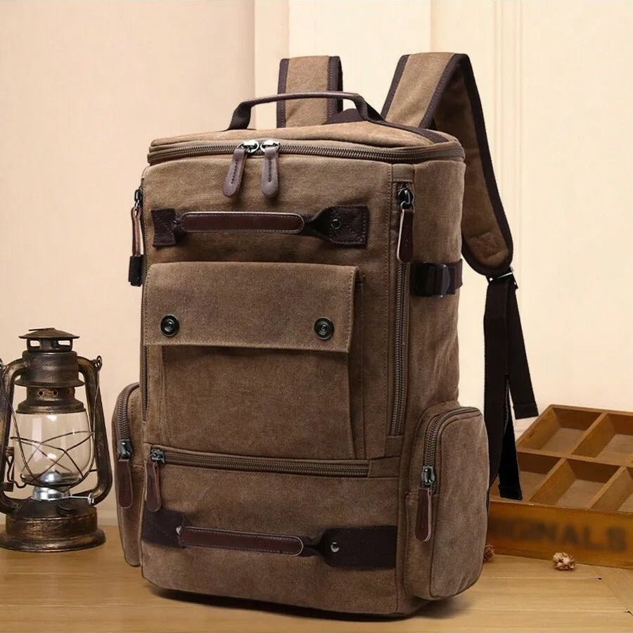 VINTAGECANVAS Sac à dos – Élégant & Fonctionnel avec compartiment pour ordinateur portable pour le quotidien & les aventures