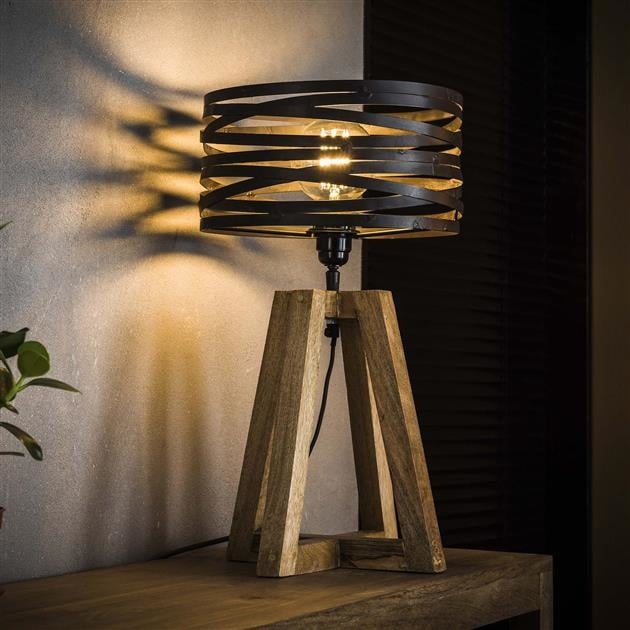 Lámpara de Madera Industrial | Iluminación Flexible | Diseño de Alta Calidad