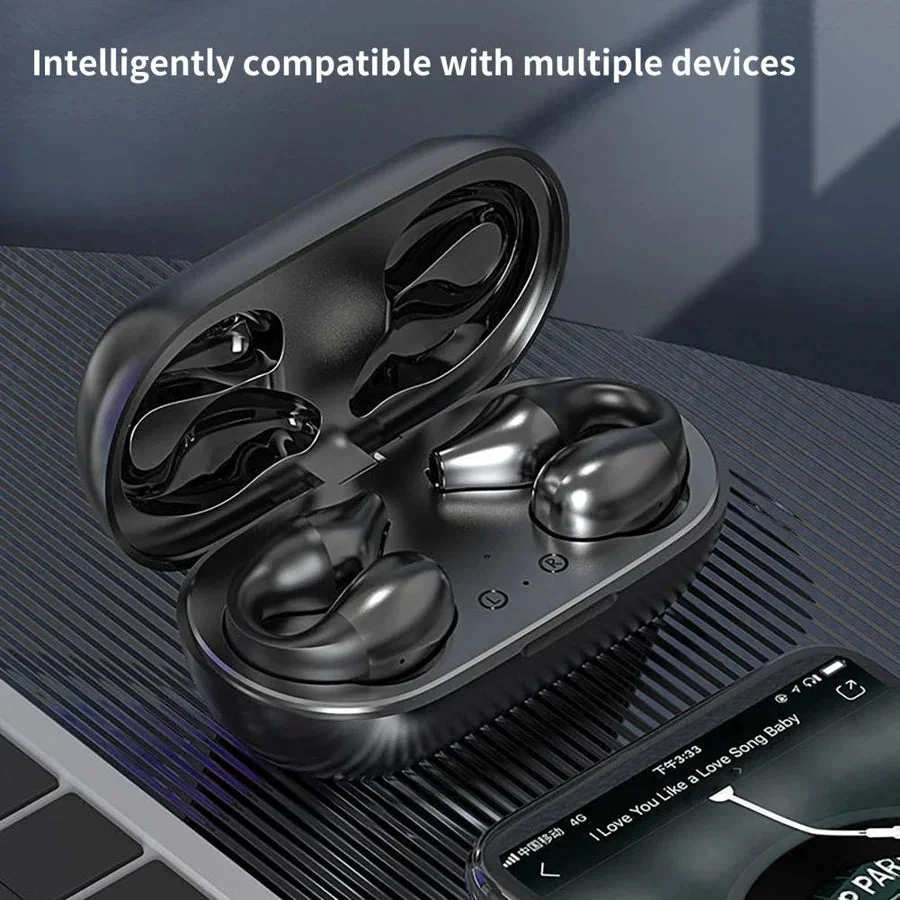 Auriculares Inalámbricos con Clip para la Oreja de Conducción Ósea