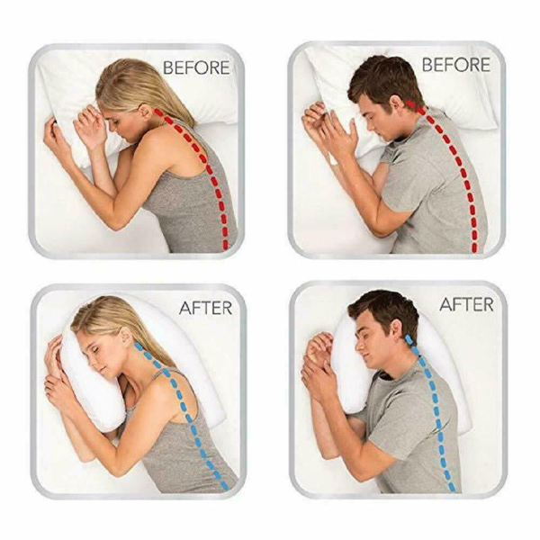 Almohada Ortopédica para Durmientes de Lado con Agujero para la Oreja