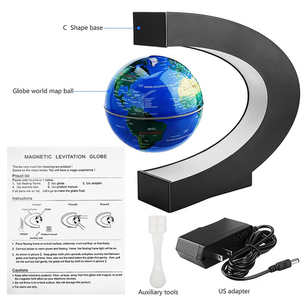Globo Magnético Flotante con Luz LED