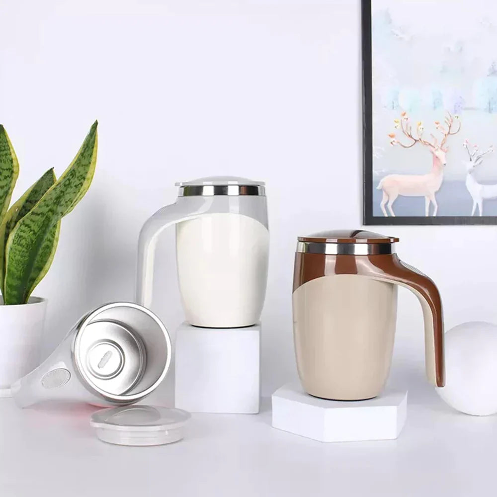 QuickStir - Taza auto-mezcladora sin esfuerzo para bebidas perfectamente mezcladas
