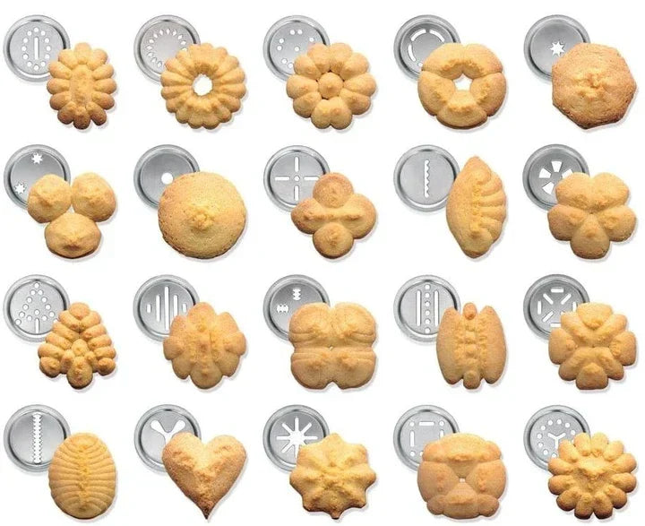 BowLift | Prensa de galletas de acero inoxidable con accesorios para galletas y pasteles creativos