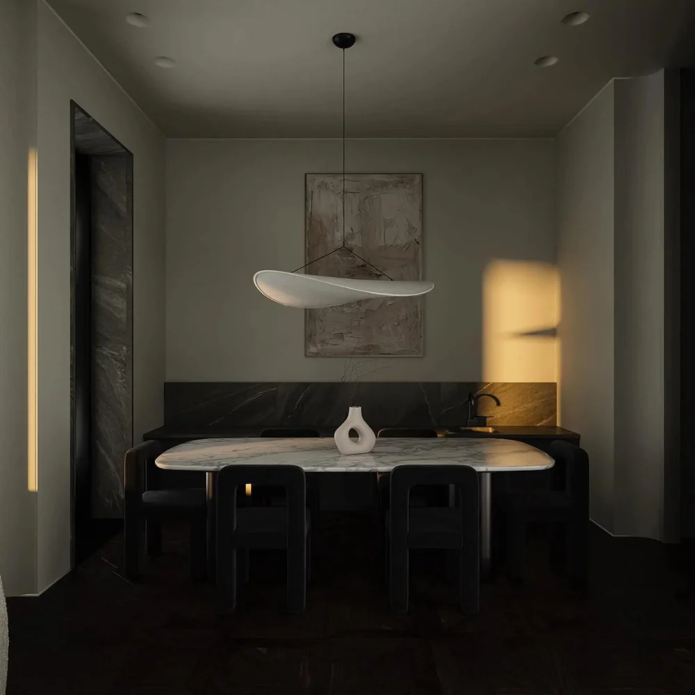 Chandelier Hecho a Mano de Seda Japonesa con Diseño Elegante