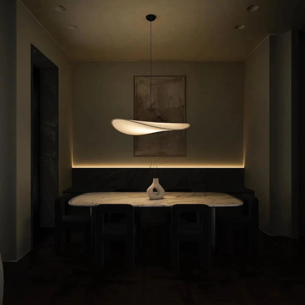 Chandelier Hecho a Mano de Seda Japonesa con Diseño Elegante