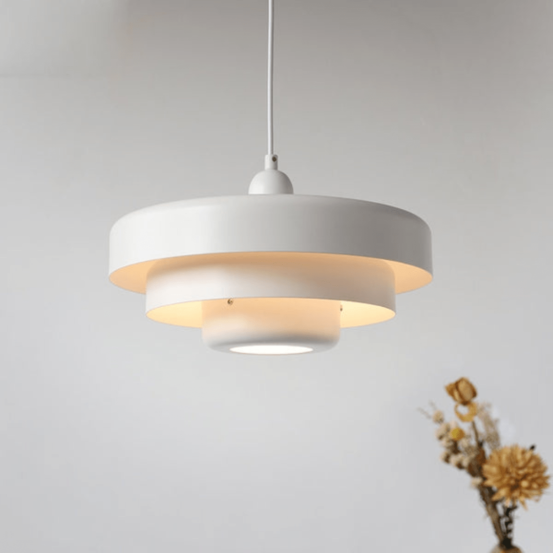 TRILORA – Elegante lámpara colgante de tres niveles en colores macaron