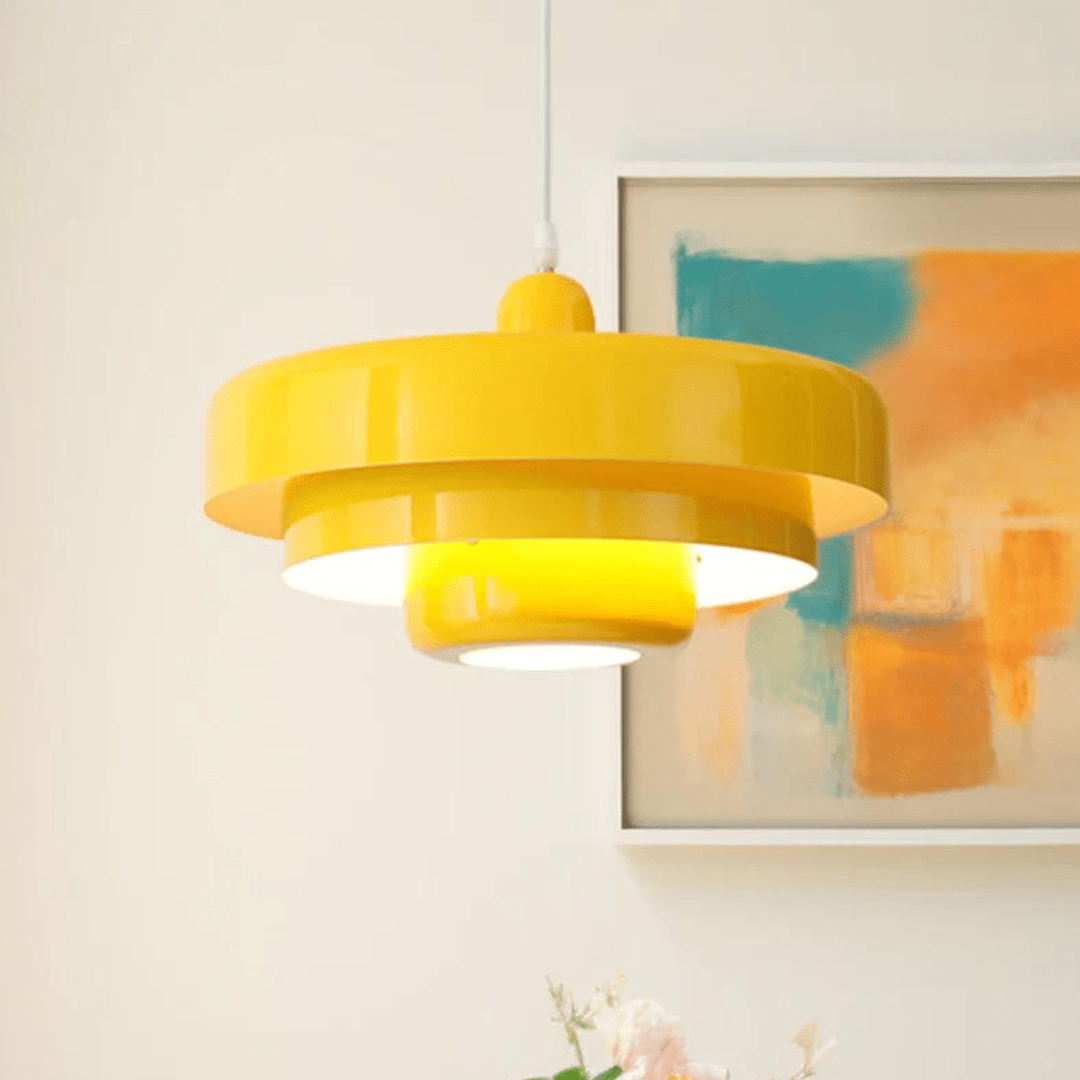 TRILORA – Elegante lámpara colgante de tres niveles en colores macaron