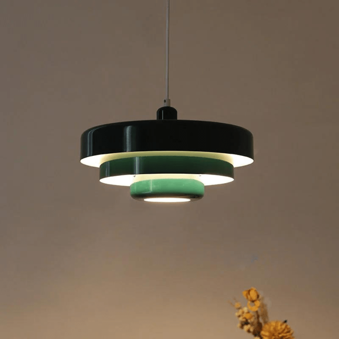 TRILORA – Elegante lámpara colgante de tres niveles en colores macaron