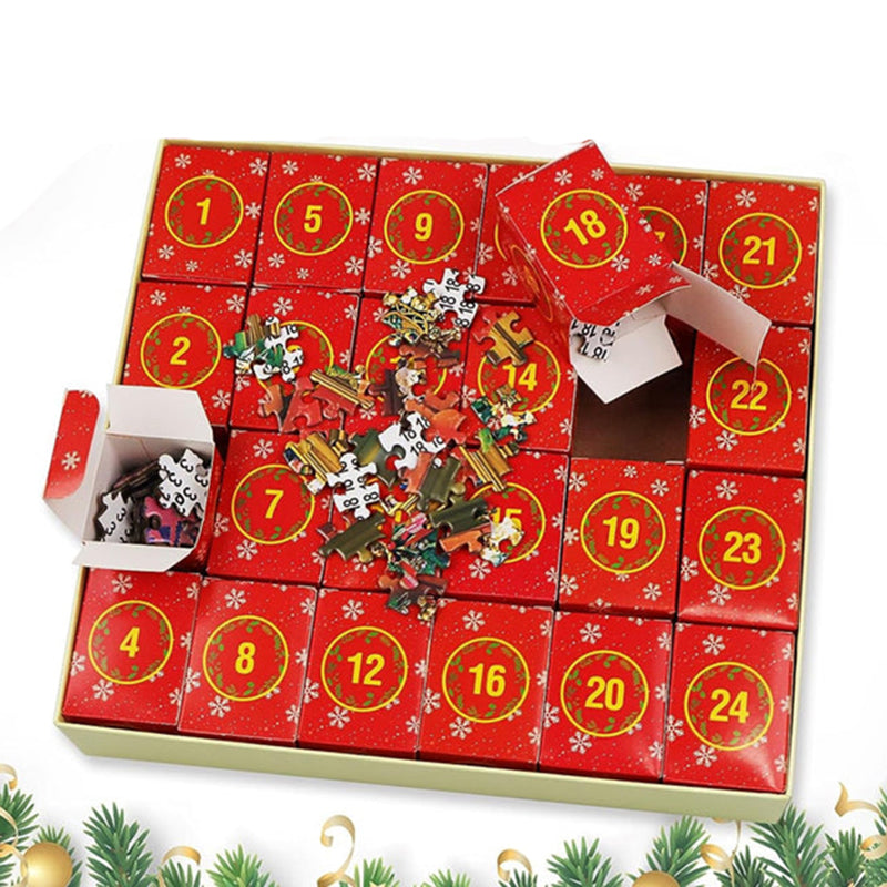 Calendario de Adviento de Puzzles Navideños - 24 Días de Cuenta Regresiva