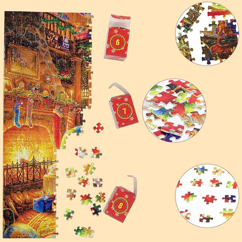 Calendario de Adviento de Puzzles Navideños - 24 Días de Cuenta Regresiva