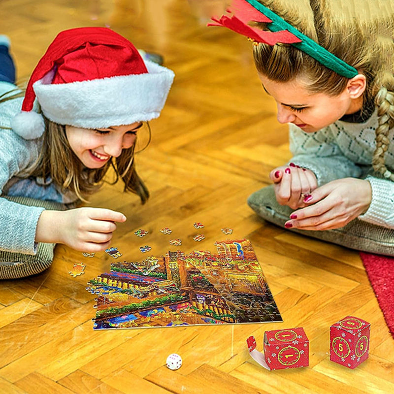 Calendario de Adviento de Puzzles Navideños - 24 Días de Cuenta Regresiva