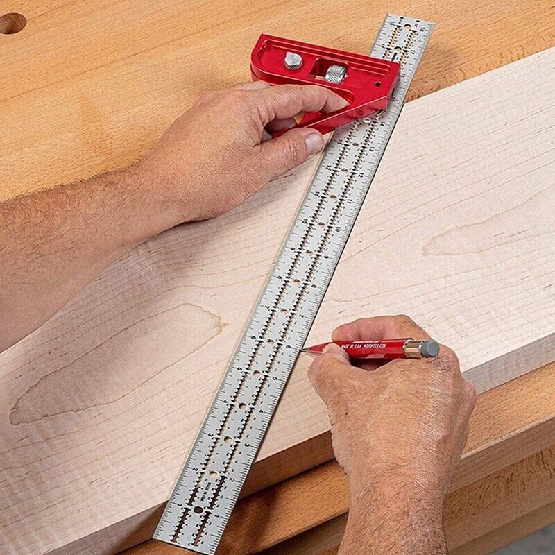 Regla Ajustable para Trabajos en Madera con Marcado de Precisión