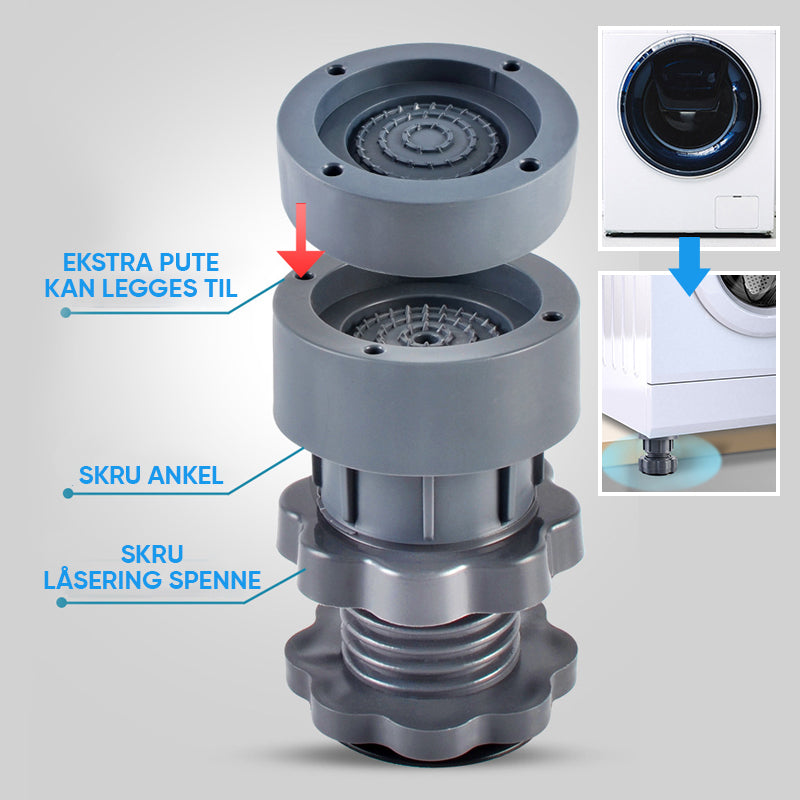 Soporte de Lavadora de Altura Ajustable - Aislante de Ruido y Duradero