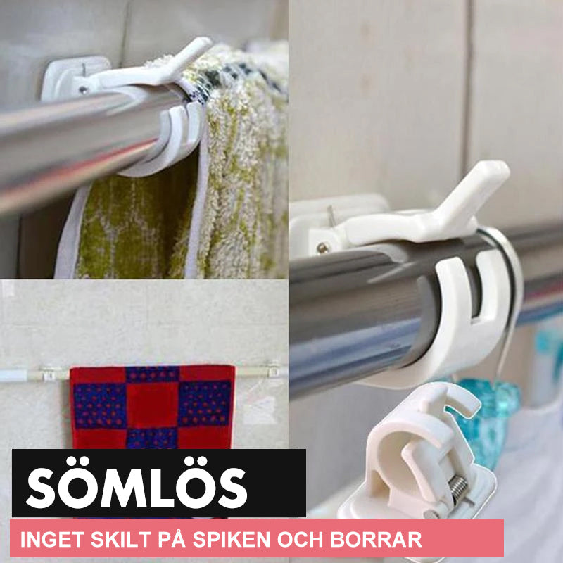 Soportes de Barra de Cortina Autoadhesivos Ajustables - Paquete de 2