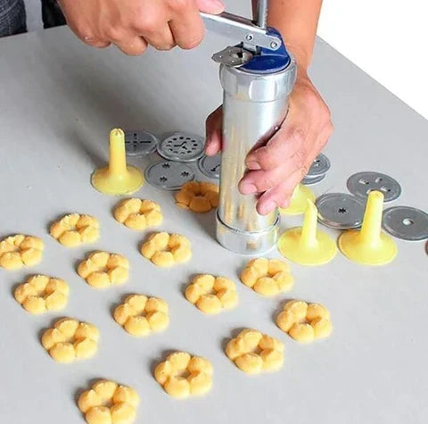 BowLift | Prensa de galletas de acero inoxidable con accesorios para galletas y pasteles creativos