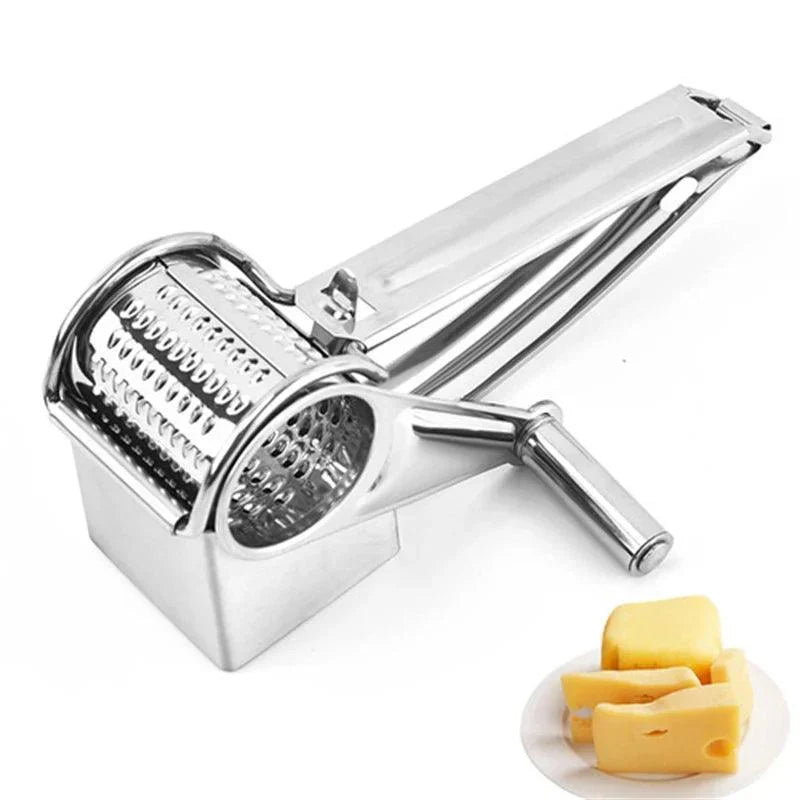 Rallador de Queso Manual | Acero Inoxidable | Tromeles Versátiles